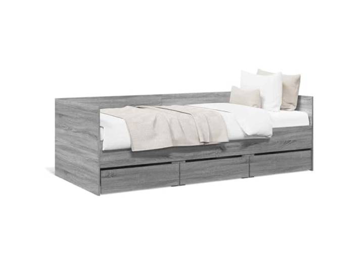 PUGYNBK 2-in-1-Schlafsofa mit Schubladen, ohne Matratze, Sonoma-Grau, 90 x 190 cm