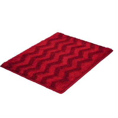 Kleine Wolke "Zack", Badvorleger, Badezimmer Teppich" Höhe 20 mm rutschhemmend beschichtet fußbodenheizungsgeeignet Badteppich, modernes Zickzack Design, Ton in Ton