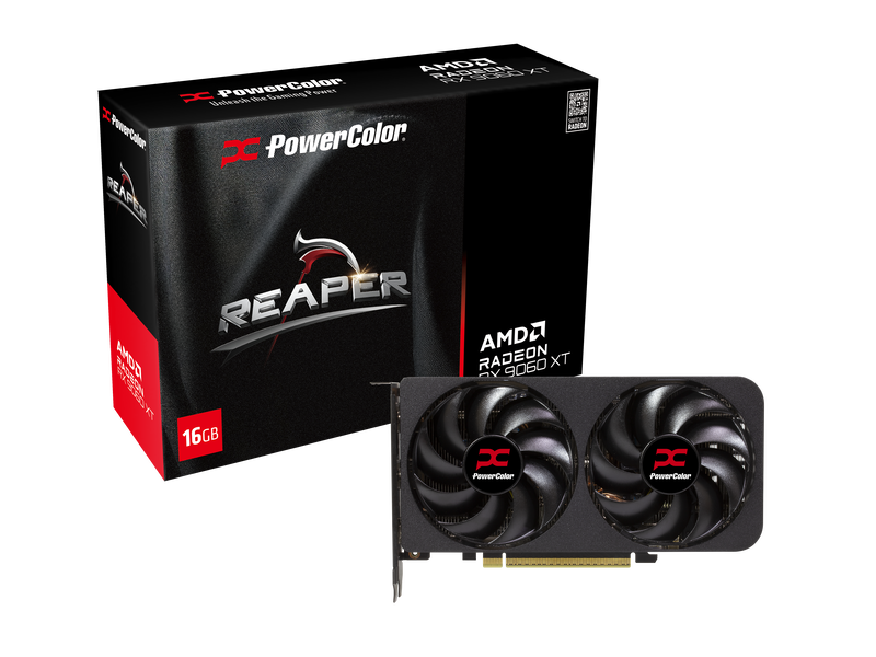 PowerColor Reaper Radeon RX 9060 XT Grafikkarte, 16384 MB GDDR6