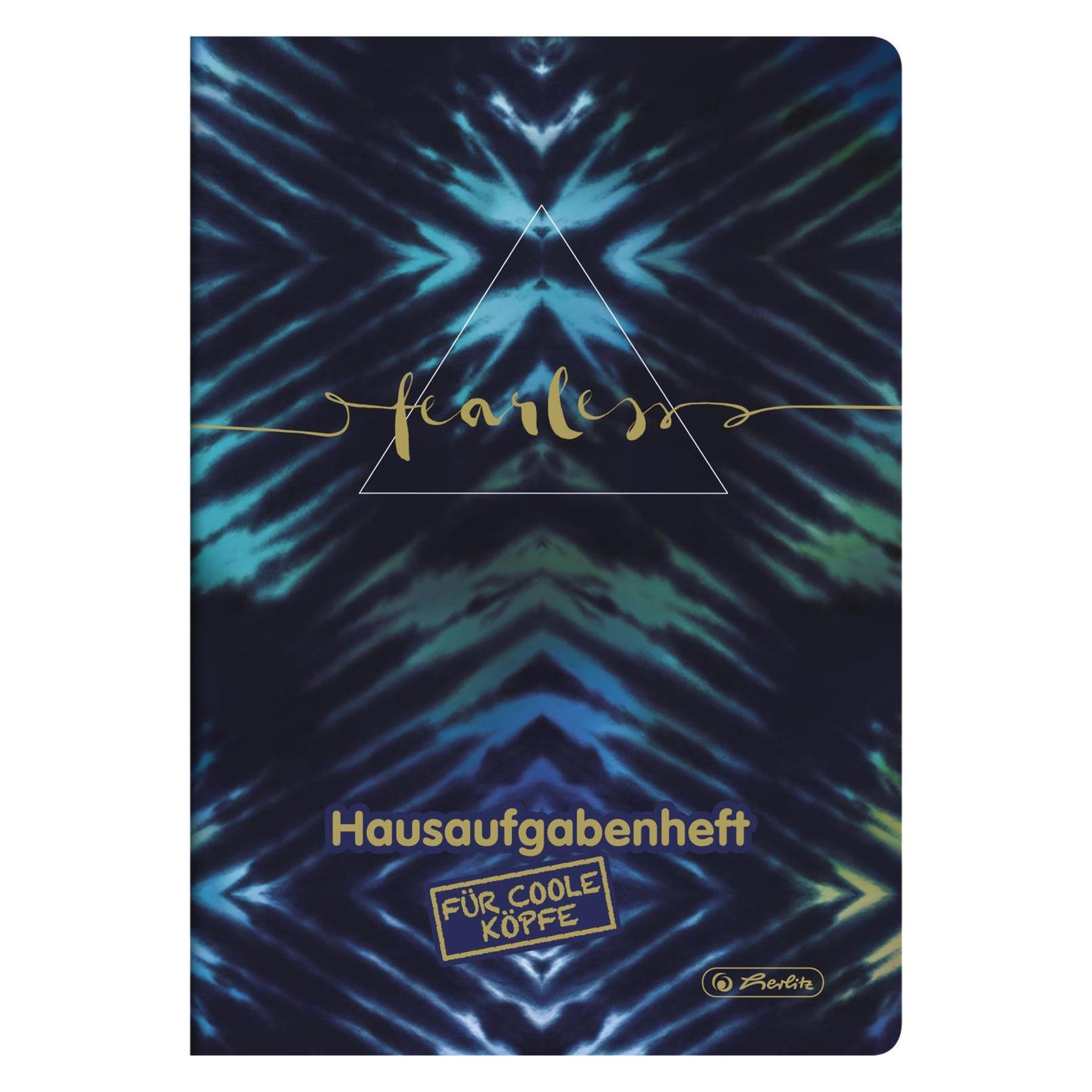 Herlitz Aufgabenheft A5 48 Blatt für coole Köpfe, Motiv New Batik Fearless (A5, Liniert, Kein Einband) (50044177)
