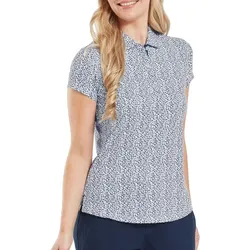 Footjoy Animal Print Damen Polo weiss/navy