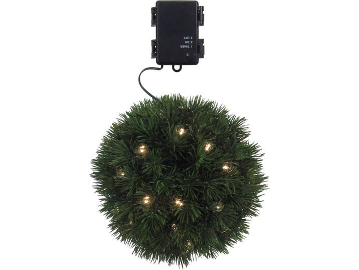 Dekokugel CREATIV GREEN Weihnachtsdeko aussen , grün, H:20cm Ø:20cm, Dekofiguren, Dekokugel, mit zahlreichen Tannenspitzen