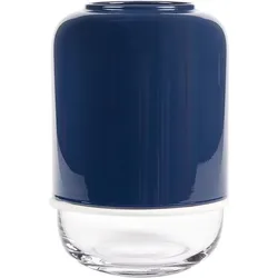 Capsule Vase marineblau mit verstellbarer Höhe