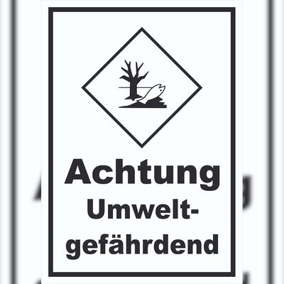 HB-Druck Schild Kenn­zeichen Umwelt­gefähr­dend Fisch Wasser Baum hochkant A0 (841x1189mm)