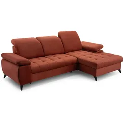 ECKSCHLAFSOFA Bello dunkelrot rechts