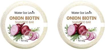 Inspired Finds HerbaBoost Onion Biotin Shampoo Soap 2.12 Oz Moisturizing Smoothing Rosemary Extract Hair Bar 2pcs