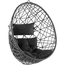 HÄNGESESSEL PE Rattan schwarz 94 cm Alatri