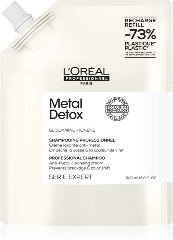 L’Oréal Professionnel Serie Expert Metal Detox shampoing nettoyant en profondeur pour cheveux colorés et abîmés 500 ml