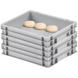 CHEFGASTRO Mega Deal 3x Pizzateigbehälter ohne Deckel | HxBxT 7,5x30x40cm | 9 Liter | Stapelbare Pizzaballenbox Pizzaballenbehälter Pizzateigbox