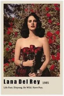 Inspire Essentials Lana Del Rey Aesthetic Canvas Poster Vintage Music Album Wall Art Decor 9 s