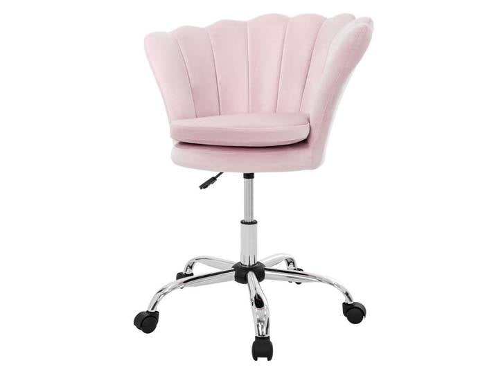 Ml-Design Drehstuhl Kunstfell Hellrosa, Metall, 68x90x68 cm, Büromöbel, Bürostühle, Drehstühle