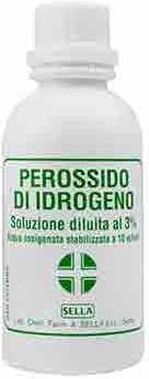 SELLA Srl Acqua Ossigenata 10 Volumi 100 ml - Antisettico