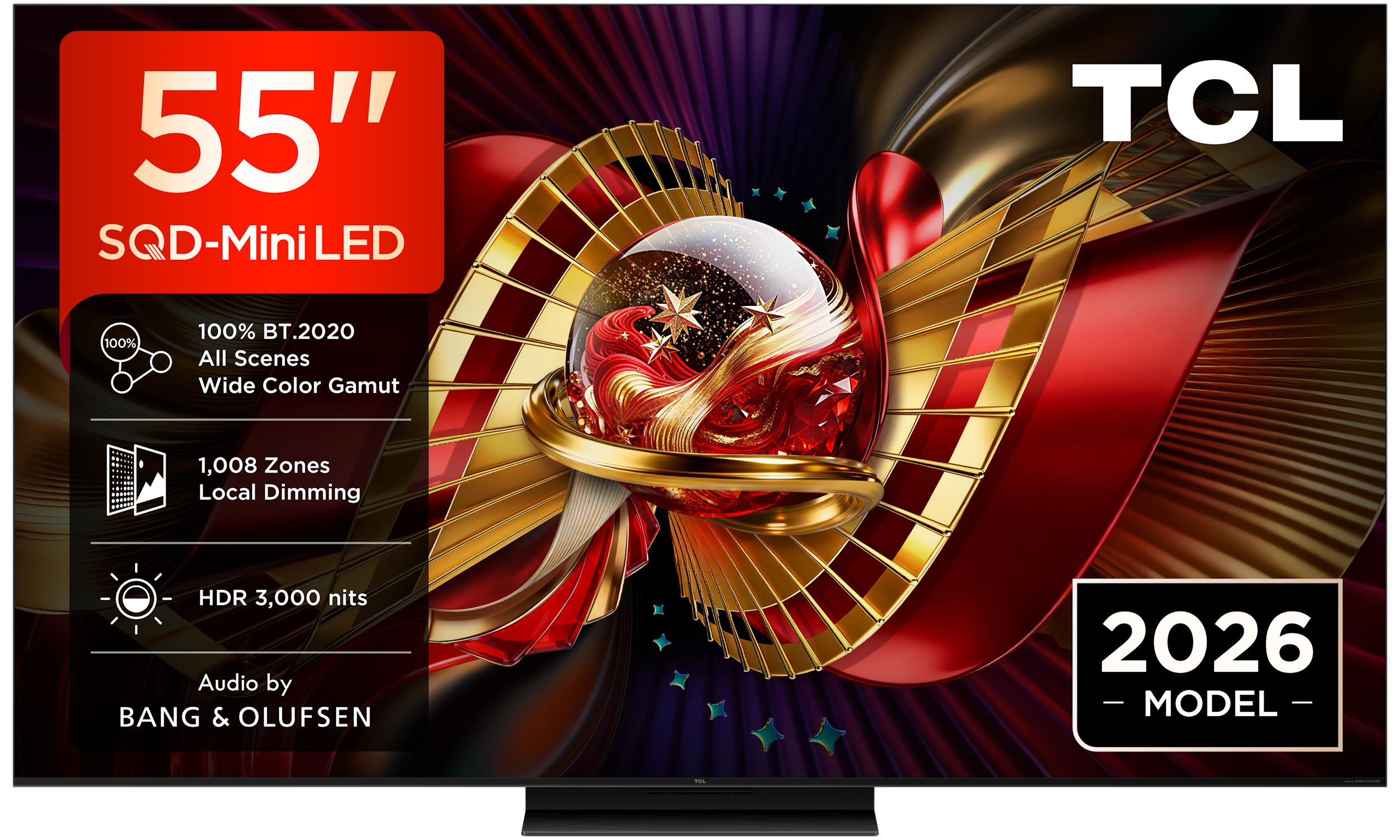 TCL 55C89L, 139,7 cm (55"), 3840 x 2160 Pixel, 4K Ultra HD, SQD-Mini LED, Smart-TV, Schwarz