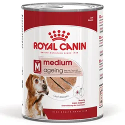 ROYAL CANIN® Medium Ageing 7+ 410g Nassfutter, Pastete, für Hunde ab 7 Jahren, mittelgroße Rassen