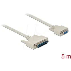 DELOCK 86876 - Serielles Kabel D-Sub 25 Stecker zu D-Sub 9 Buchse 5 m
