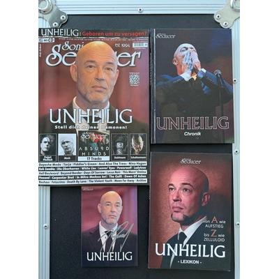 Unheilig signierte Fotokarte + Chronik-Buch + Lexikon Buch + Sonic Seducer 03/2026 Liebe Glaube Monster -