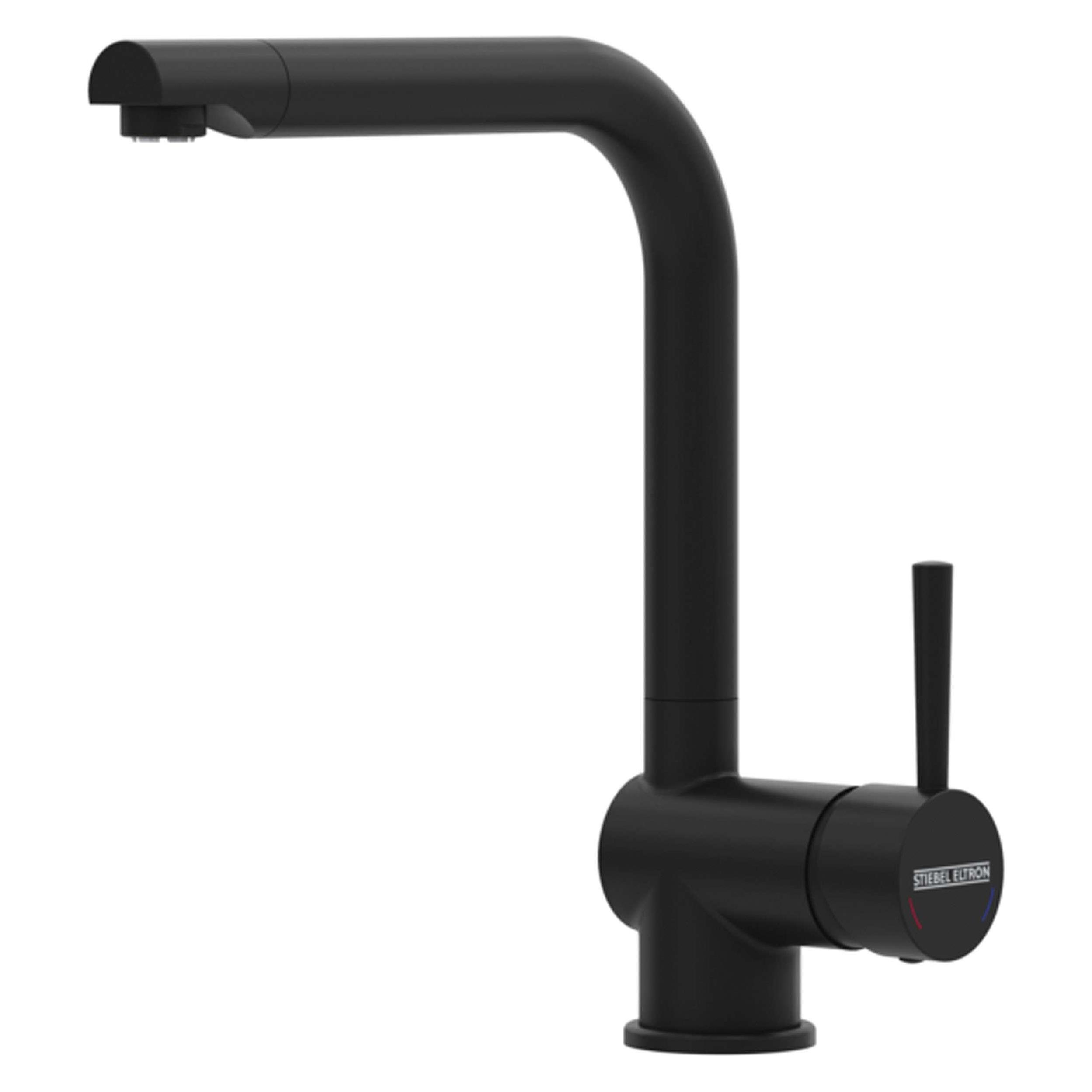 Stiebel Eltron Armatur / Wasserhahn Küche MAE-B, schwarz matt, drucklos, für Mini Durchlauferhitzer oder Boiler (208118)