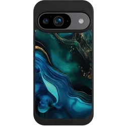 Nivocase Handyhülle für Google Pixel 9 Hülle NIVOpure Case Schwarz Art Farbverlauf Marmor (Google Pixel 9), Smartphone Hülle, Schwarz