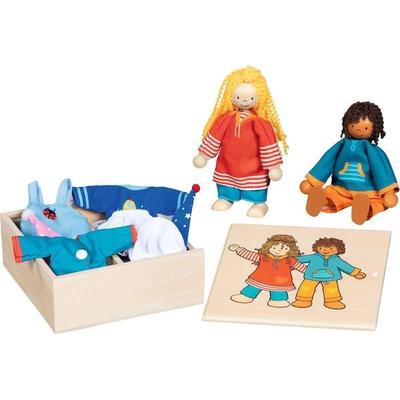 Biegepuppen Fynja & Fabio, Klamottenkiste, 6 Outfits