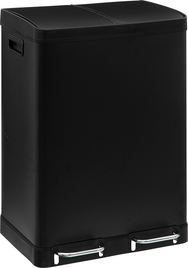 Ames Eazy Living Vuilnisbak met pedaal, 2 x 30 liter, zwart