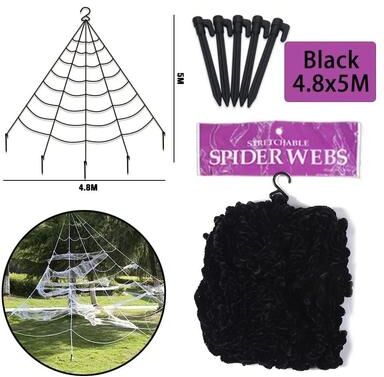 Uplift Picks Giant Poseable Plush Spider Halloween Prop black (4.8x5m)