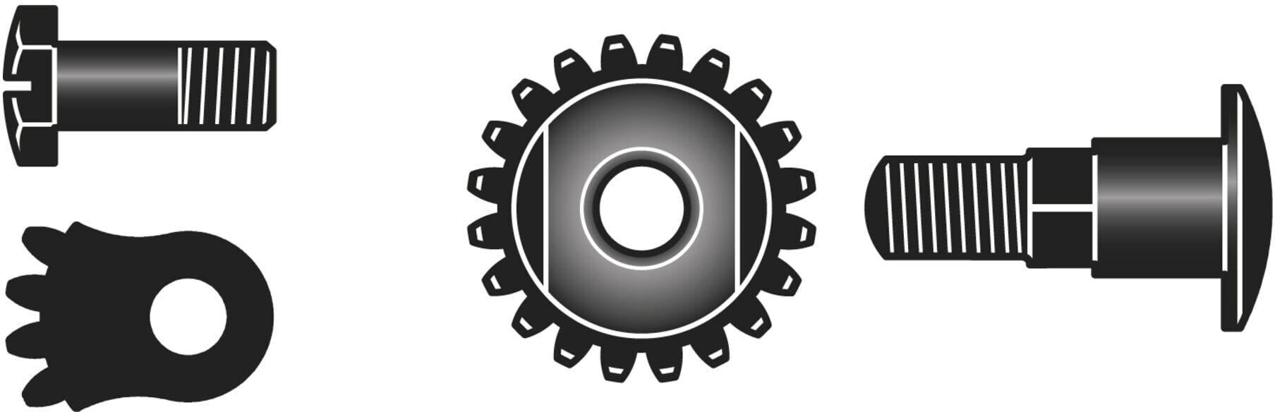 FELCO 7/90 Reparatur-Satz : Bolzen, Mutter, Sektor)