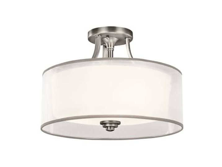Elstead Lacey 3 Light Semi-Flush Mount, antikes Zinn, E27