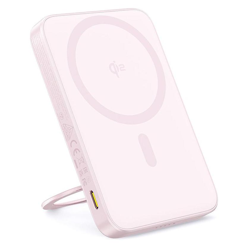 Baseus powerbank with stand PicoGo Qi2 5000mAh 20W (pink) (5000 mAh, 20 W, 18.50 Wh) (P10076800413-00)