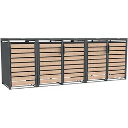 Westmann Mülltonnenbox "Lacina" für  5x 240 L,holzoptik,