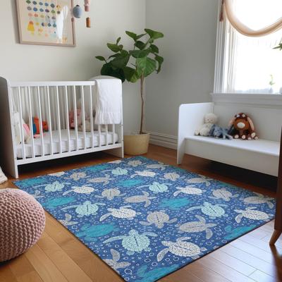 Addison Rugs Premium Washable Super Soft Coastal Turtles Mayfield Rug