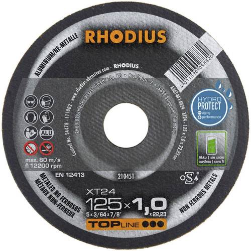 Rhodius XT24 210450 Trennscheibe gerade 115mm NE-Metalle
