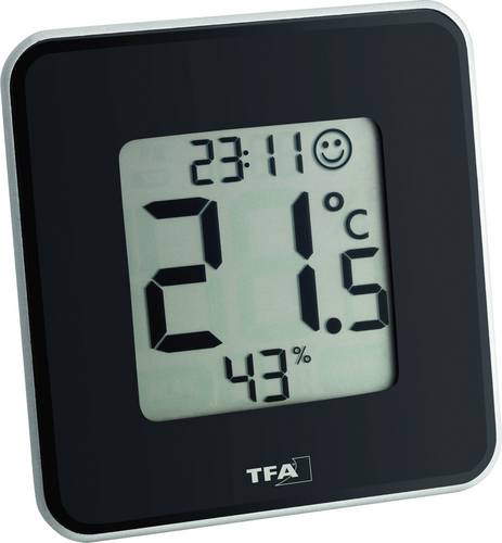 TFA Dostmann Style Thermo-/Hygrometer Schwarz 30.5021.01