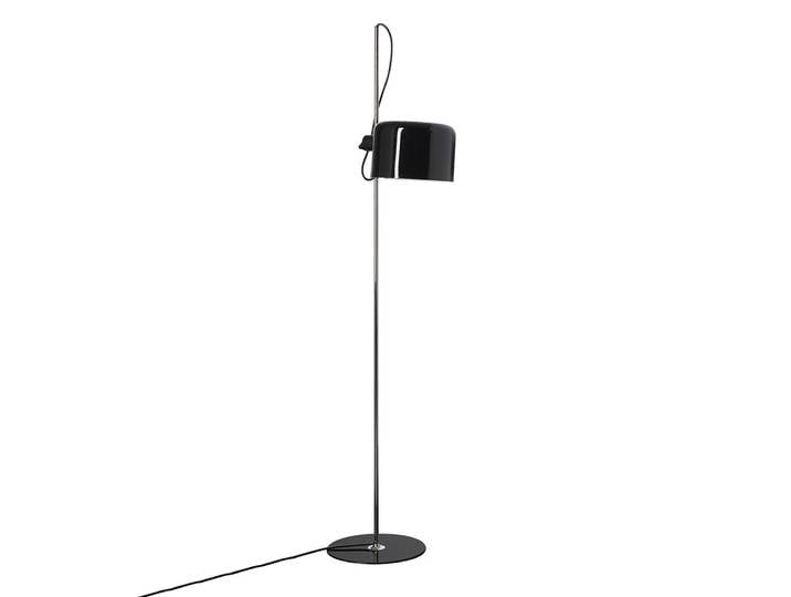 OLUCE lampadaire Coupé 3321 (Noir brillant - Aluminium et métal chromé)
