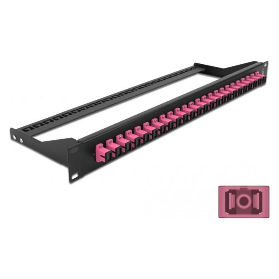 Delock 19? LWL Patchpanel 24 Port SC Simplex violett (43384)