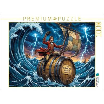 CALVENDO Puzzle Sturmfahrt auf dem Weinfass | 1000 Teile Lege-Größe 64x48cm Foto-Puzzle für glückliche Stunden
