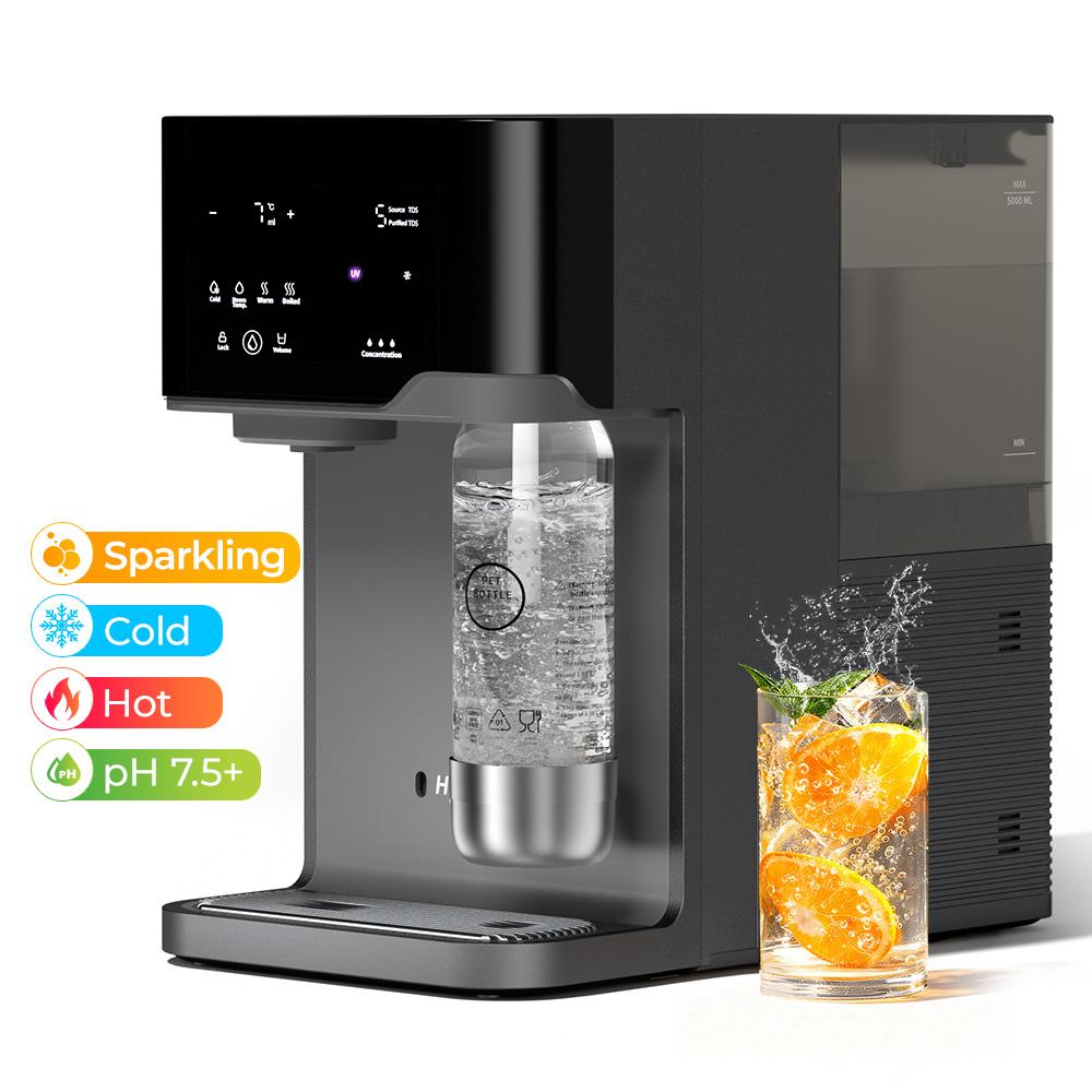 Hydrofast Wasserfilter C300 RO-Wasserfilter, Eiswasser und Sprudelwasser, 6-stufige Filterung mit UV-Sterilisation