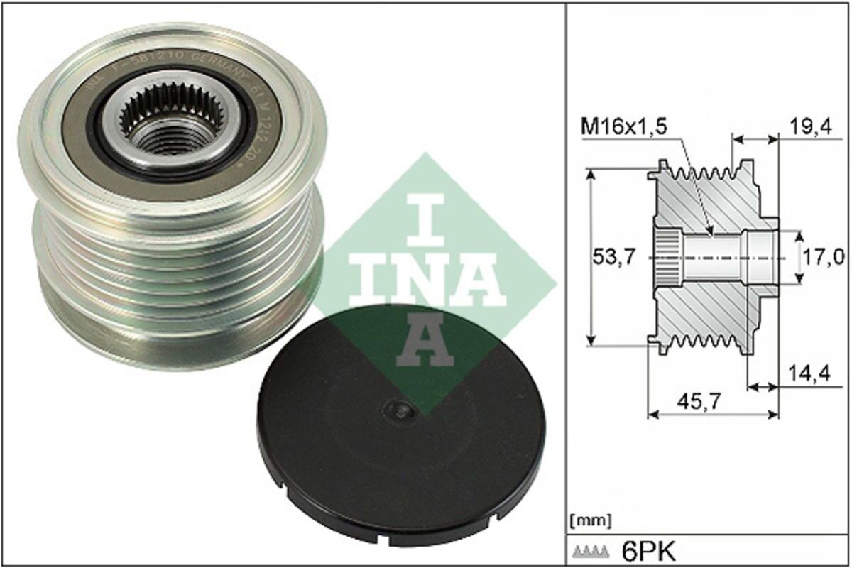 Roue libre de l'alternateur Schaeffler INA 535 0328 10
