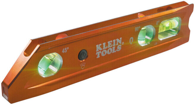 Klein Tools Niveau torpille magnétique aluminium 230 mm éclairé (935RBLT)