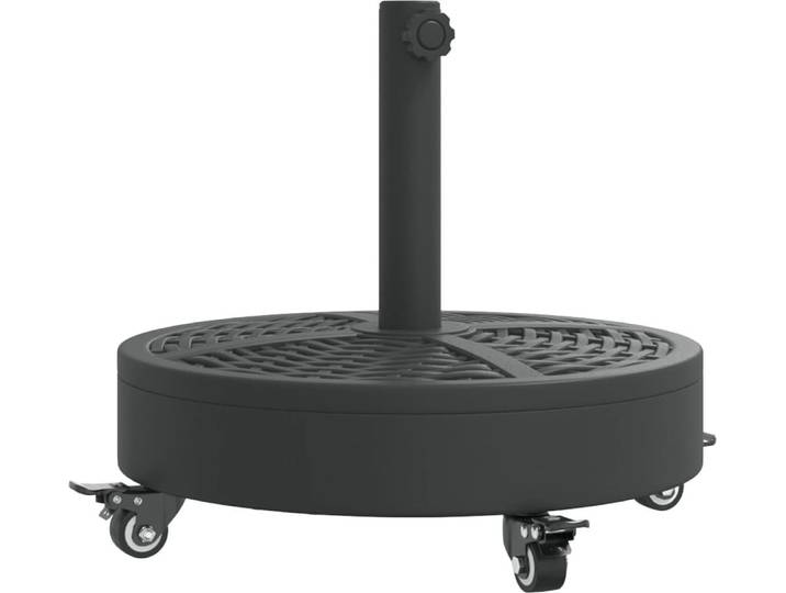 vidaXL Pied de parasol avec roulettes pour mât Ø38/48 mm 27 kg Rond