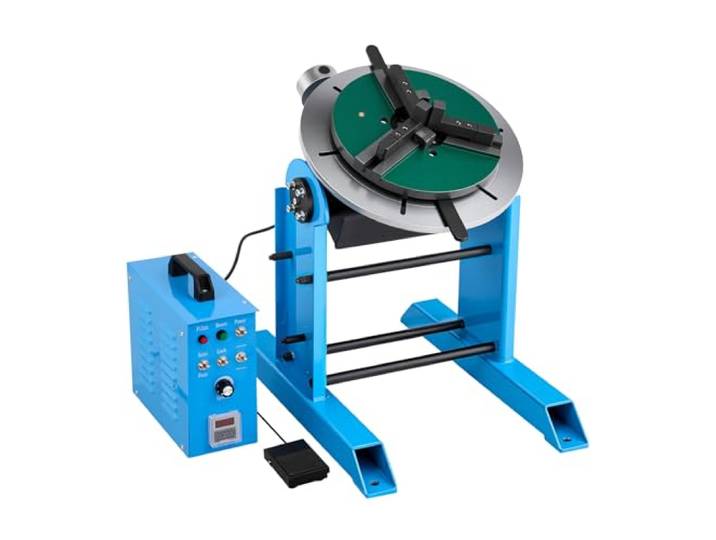 VEVOR Positionneur de Soudage Rotatif Charge Horizontale 300 kg Table Tournante de Positionnement de Soudage 200 W pour Découpe\, Meulage\, Assemblage\, Angle -45° à 90°\, Plateau Tournant\, 0\,2-2\,5 tr/min
