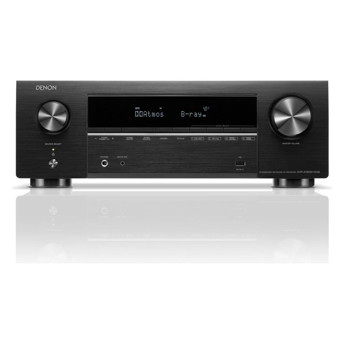 Denon AVR X1800H DAB (7.2 Kanal, AM, DAB, DAB+, FM) (AVRX1800HDABBKE2)