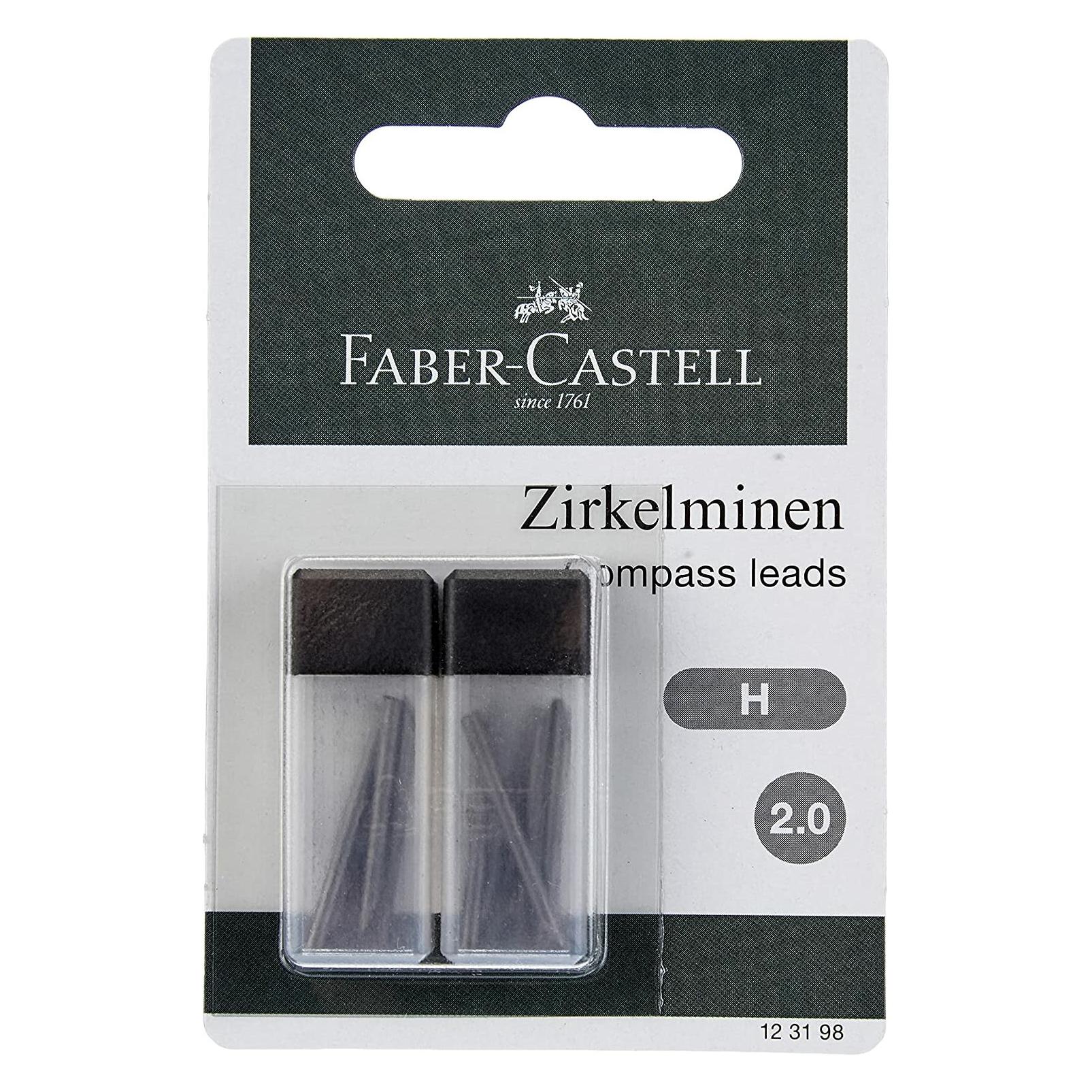 Faber-Castell Zirkelminen H 2mm, 2x6 Stück (12 Stk., 2 mm, H) (123198)