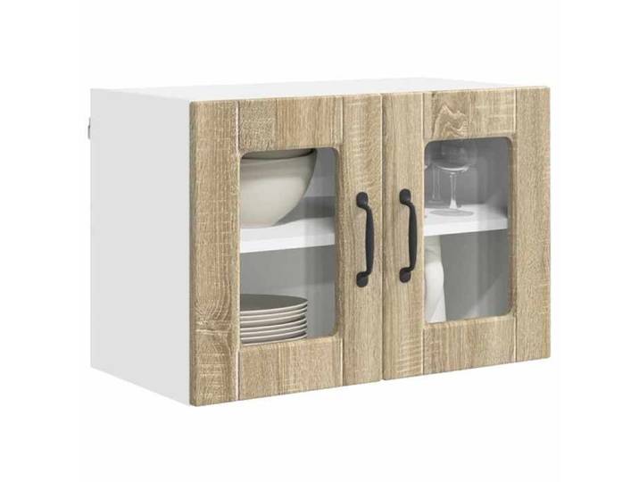 Promo printemps Armoire de cuisine (2 pcs) Armoire/Vitrine/Placard - SOLOMON - meuble de cuisine - Fixation sur pied - Chêne Sonoma