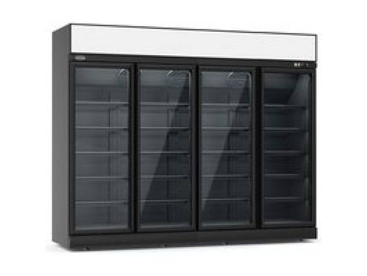 Armoire Réfrigérée Positive 4 Portes vitrées Noire 2060 litres - Combisteel