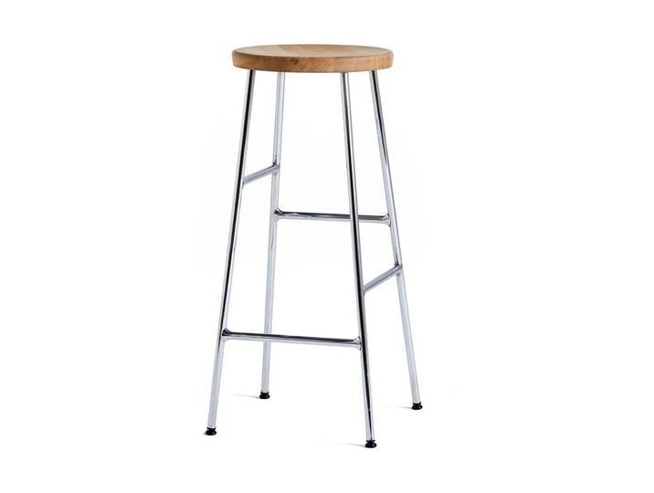 HAY Tabouret de bar Cornet 75 cm Oiled oak-chrome