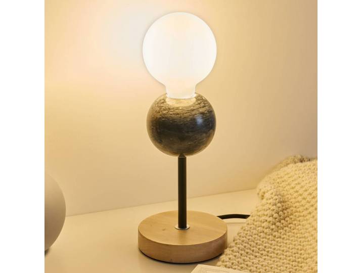 Pauleen Tischlampe Marble Dream, schwarz, für Wohn- / Esszimmer, Stein, Junges Wohnen