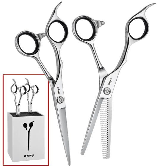 e-kwip Education Scheren-Set LEFT (2-tlg + Scherenblock)