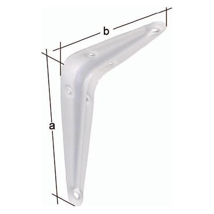 GAH Konsole Länge 100 mm Höhe 125 mm Stahl weiss lackiert Tragfähigkeit 39 kg (348656)