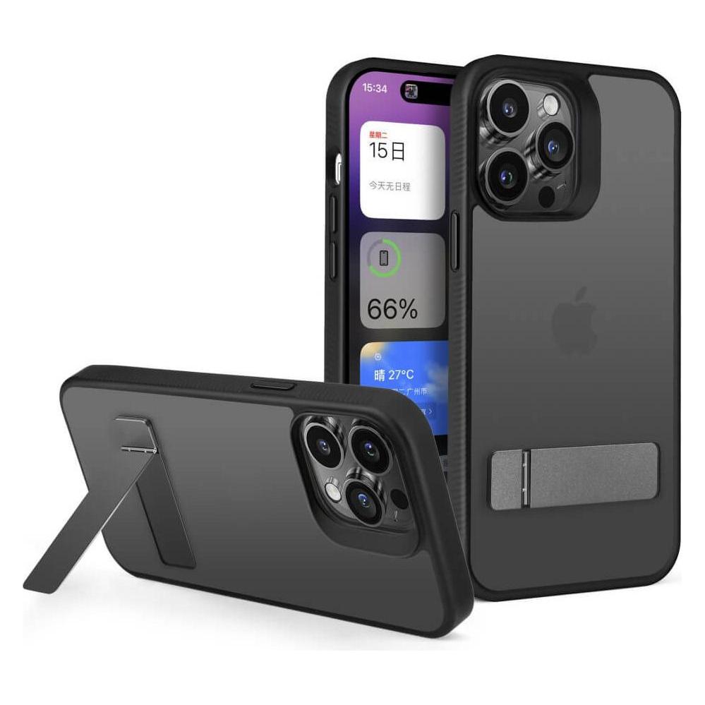 Cover-Discount iPhone 15 Pro - G Style Backcase mit Kickstand schwarz (Apple iPhone 15 Pro) (660153047E)