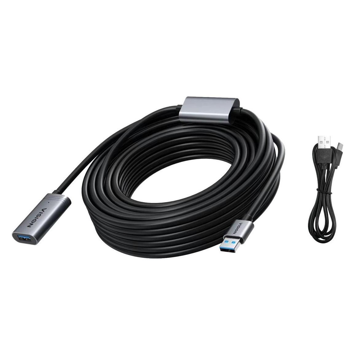 Vision 10m Black USB 3.0 extension cable (10 m) (TC 10MUSB3.0EXT+/BL)